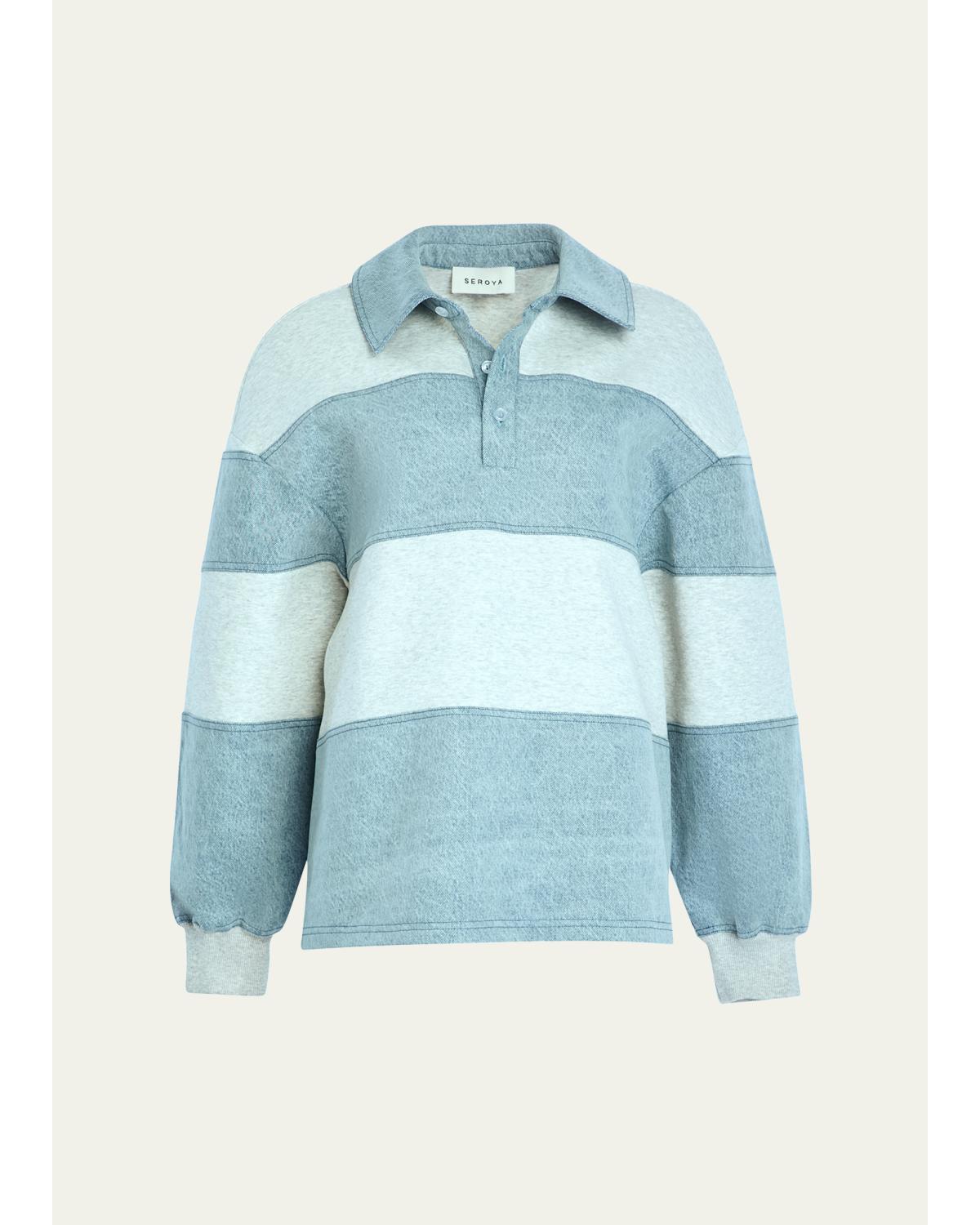 Cher Striped Denim Top