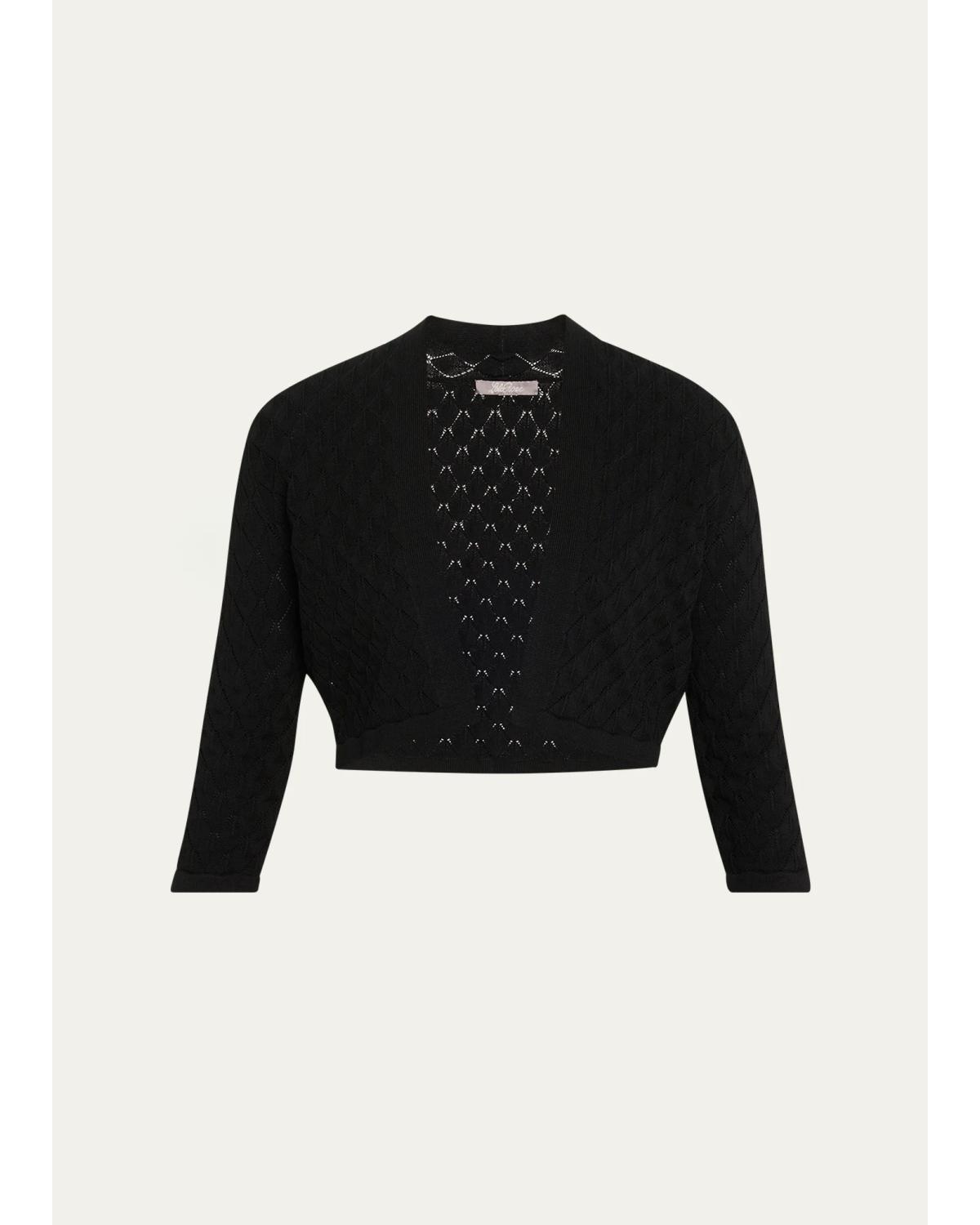 Pointelle Knit Bolero Jacket