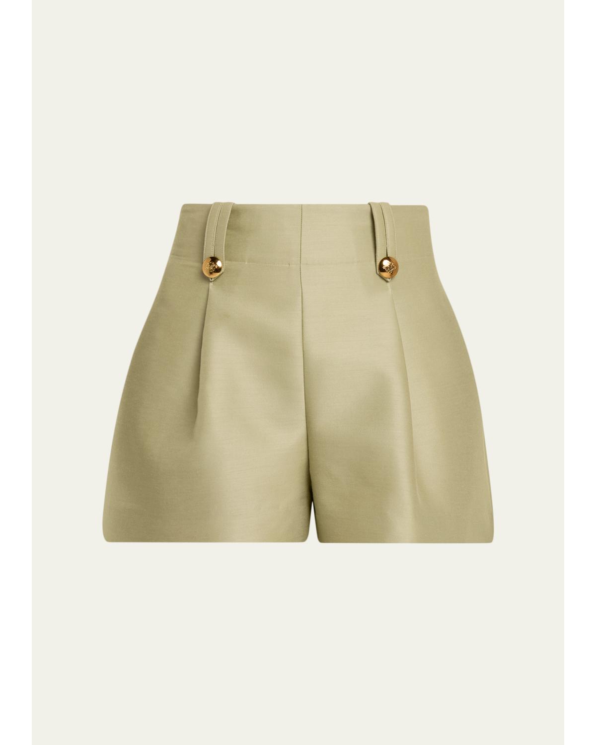 Luna Wool Silk Tailored Shorts