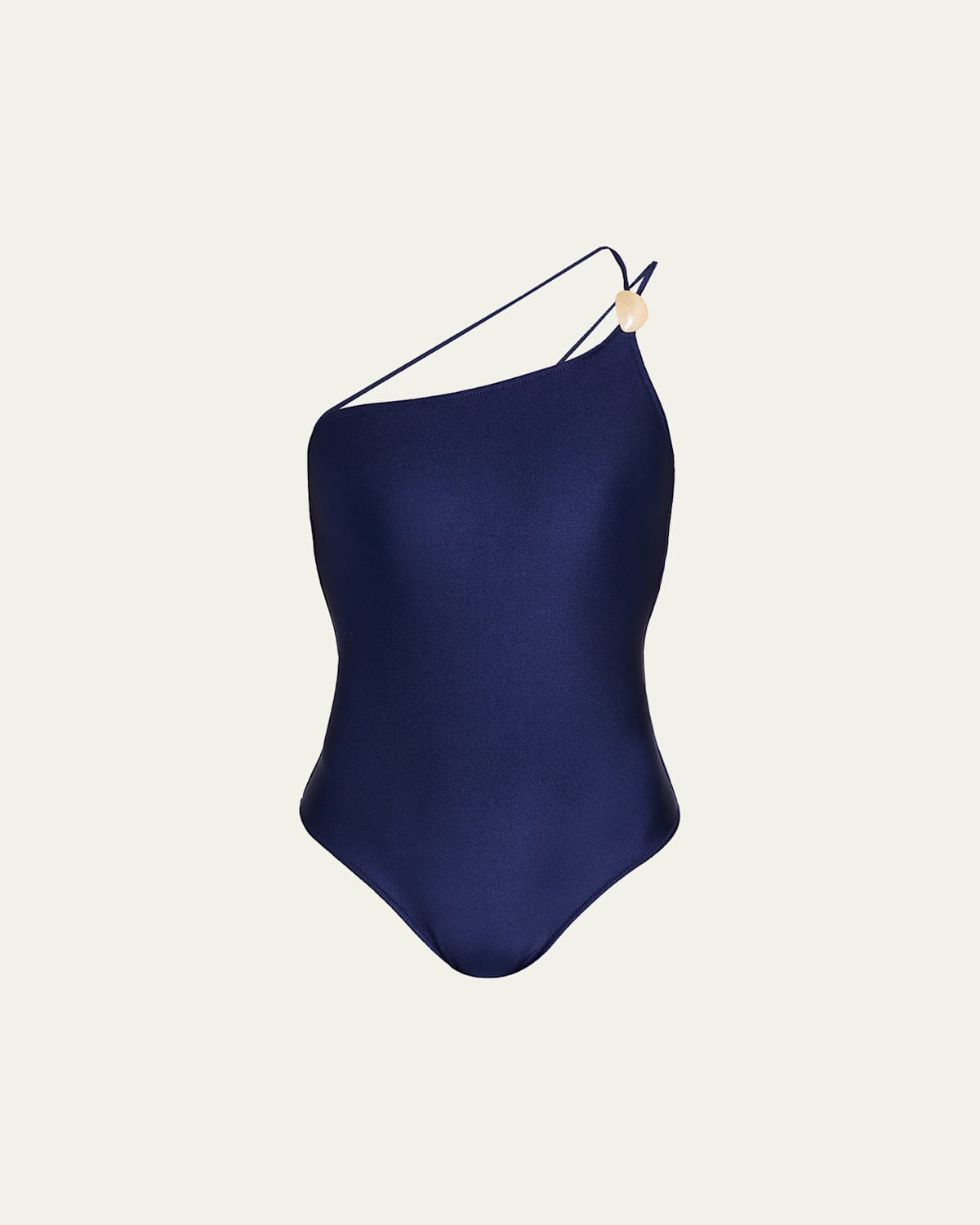 Shani Zuri Asymmetric One-piece Swimsuit In Indigo
