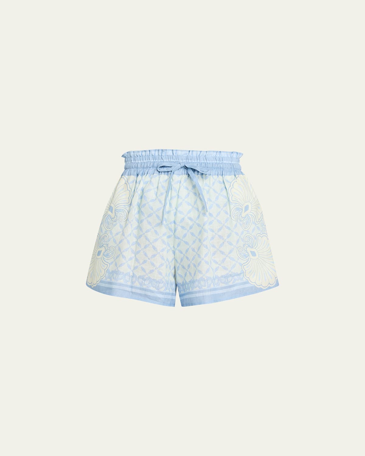Shani Carly Drawstring Shorts In Pink Shell