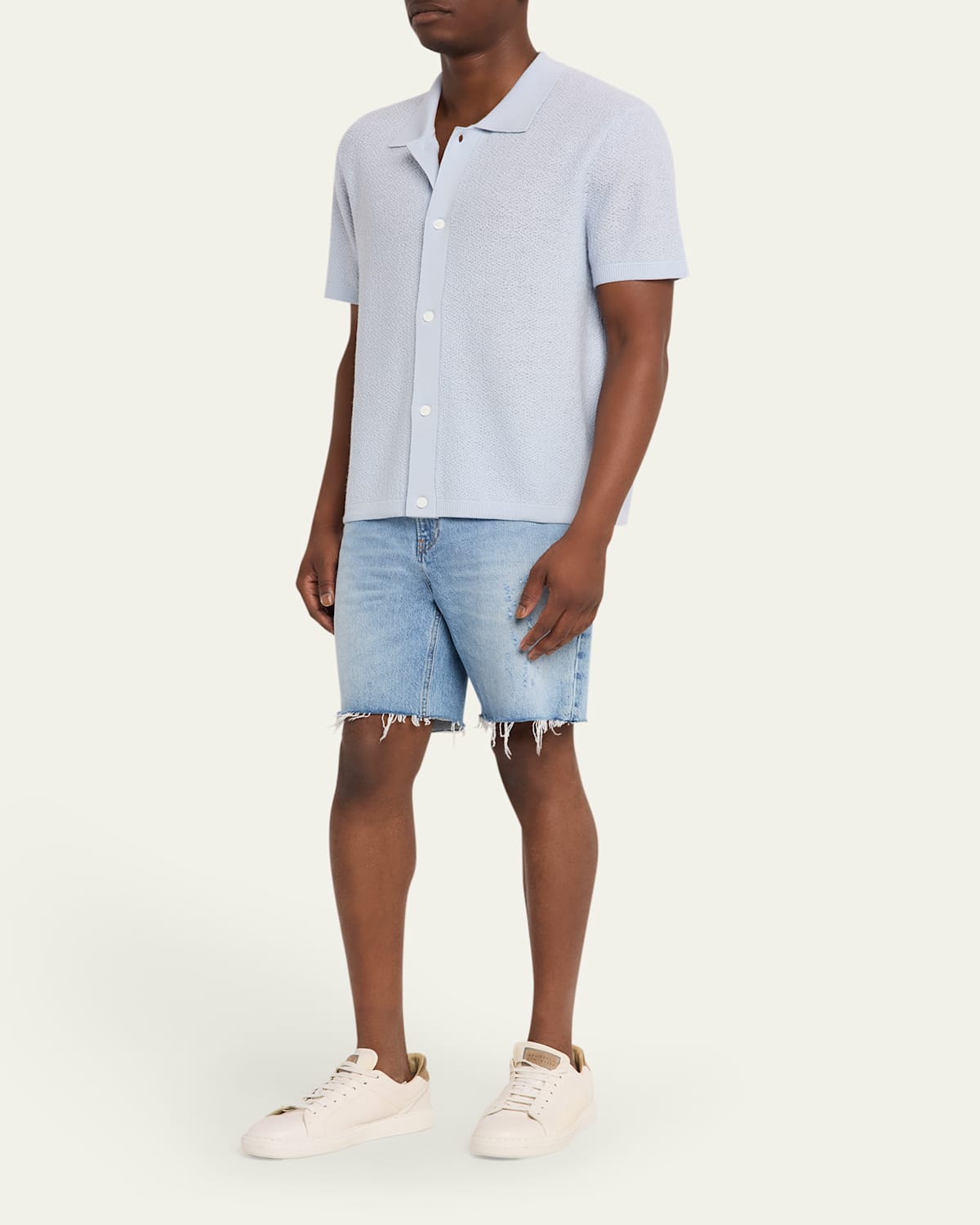 Men'S Textured Short-Sleeve Shirt