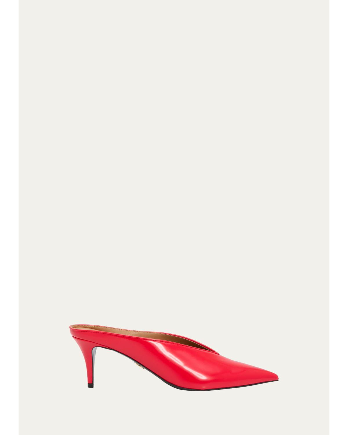 60Mm Brushed Pointed-Toe Mules