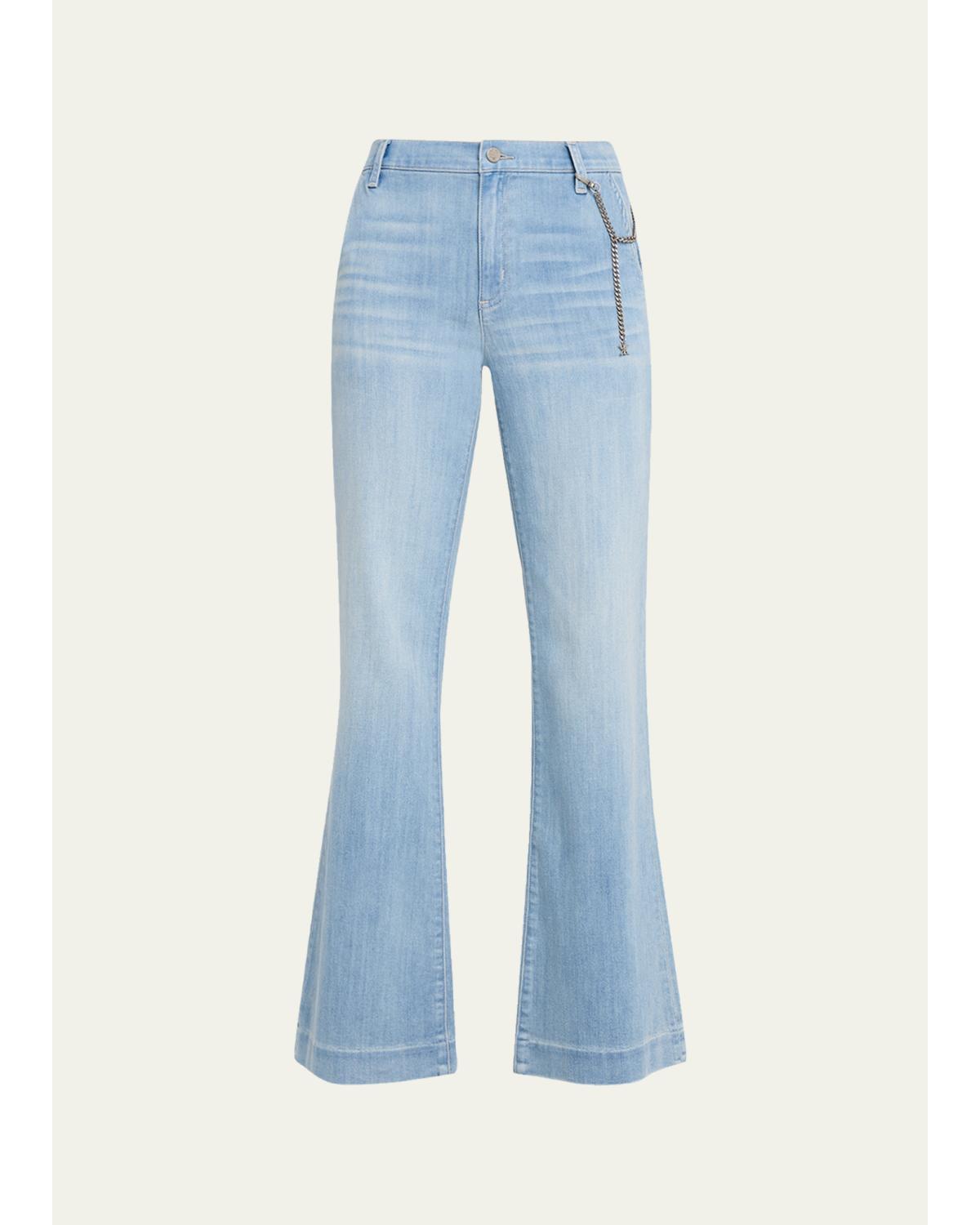 Keren Flare-Leg Denim Pants