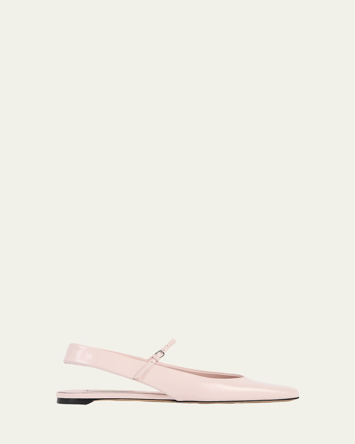 Totême Nappa Leather Slingback Mary Jane Ballerina Flats In Flamingo