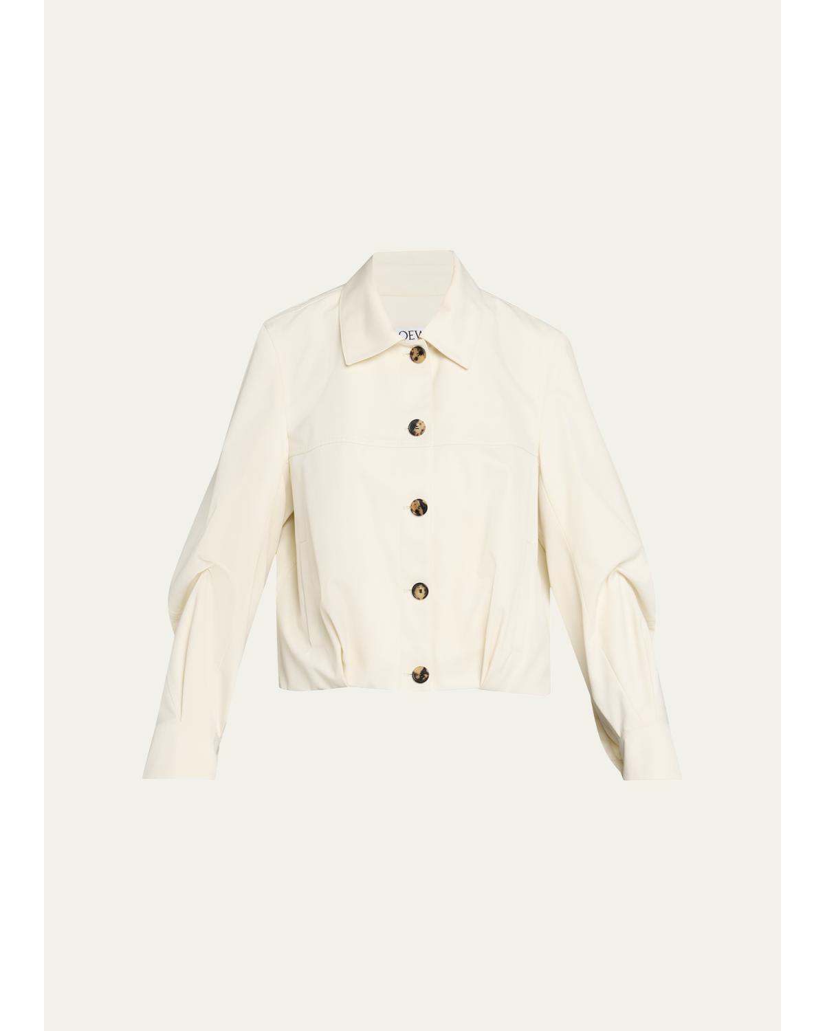 Single-Breasted Cotton Balloon Jacket