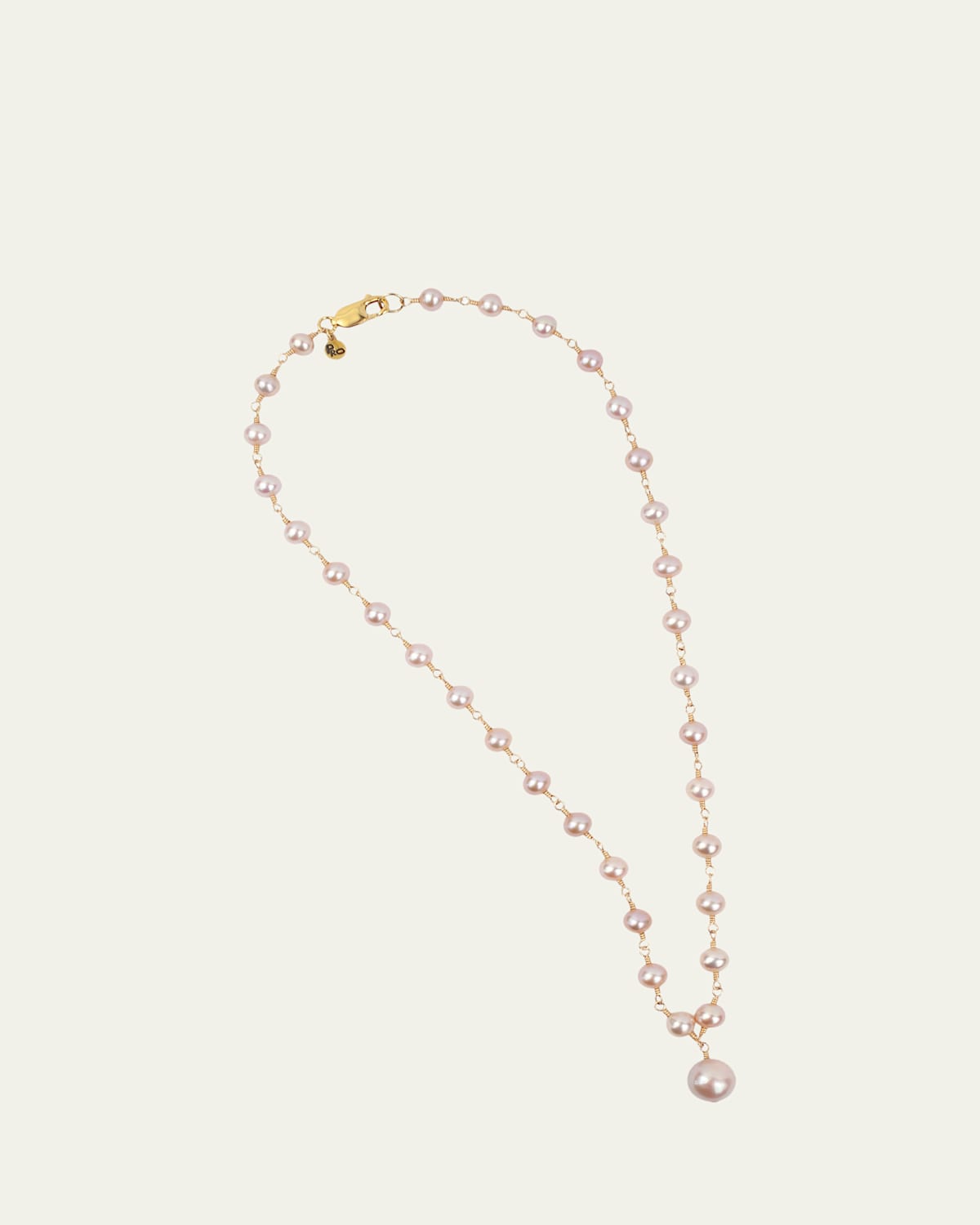 Presley Oldham Primrose Necklace with Pink Pearls