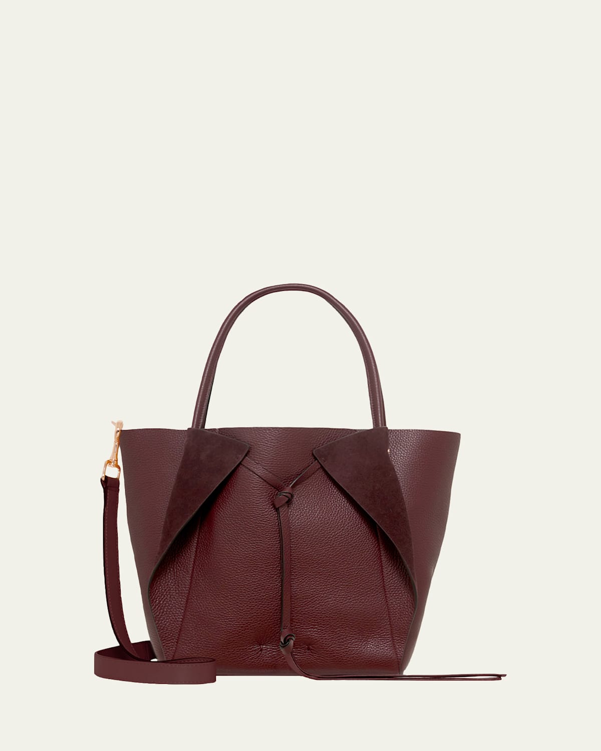 Gabriela Hearst Marija Small Wing Fold Leather Tote Bag