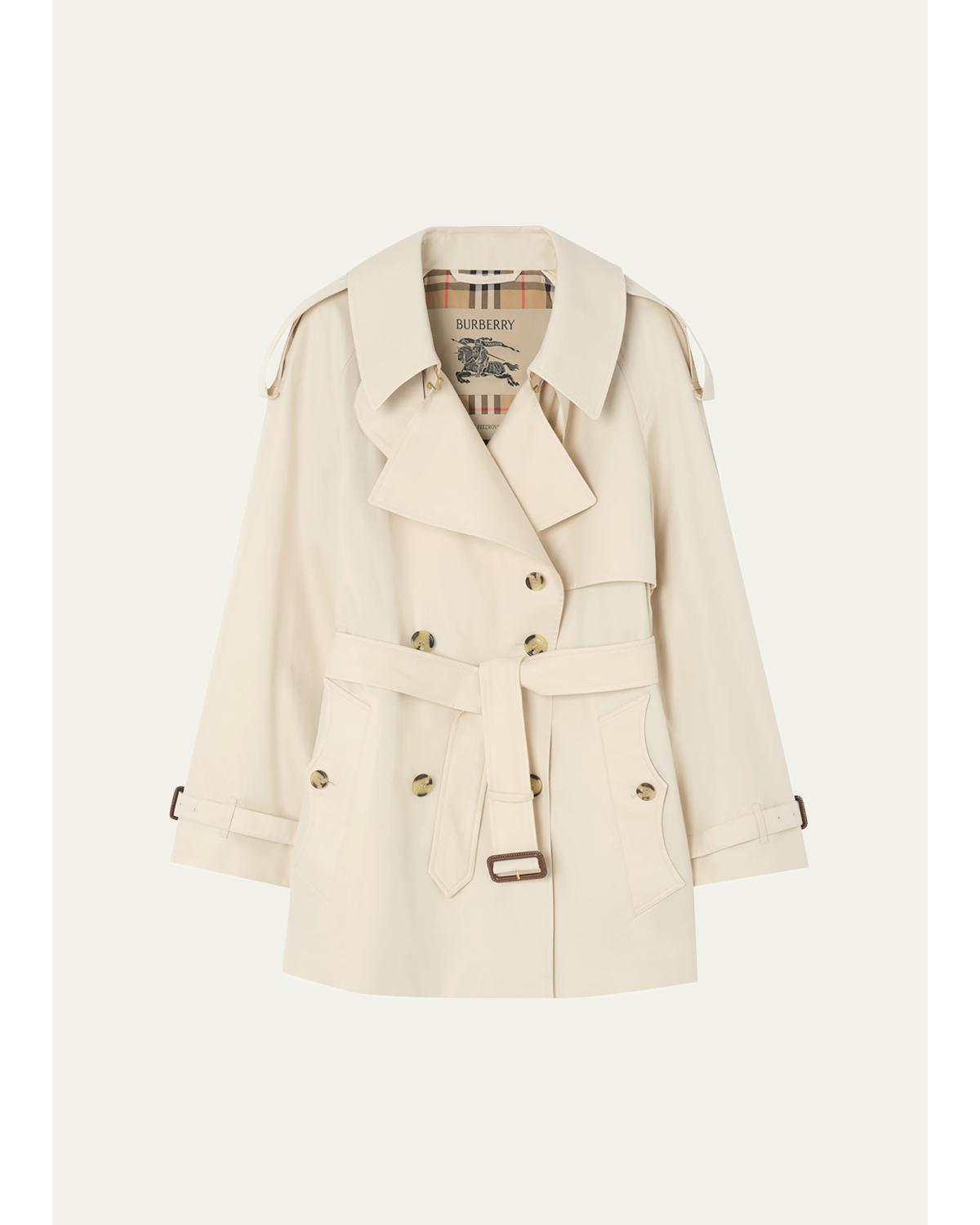 Fitzrovia Tropical Gabardine Short Trench Coat