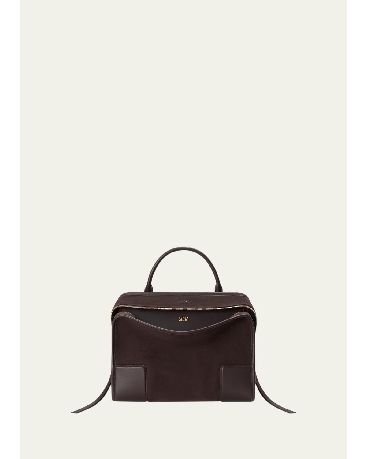 Amazona 180 Large Top-Handle Bag in Suede