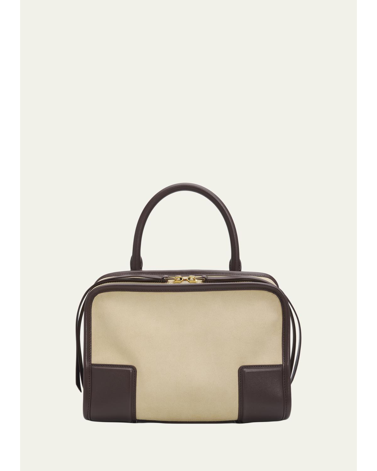 Amazona 180 Top-Handle Bag in Suede & Leather