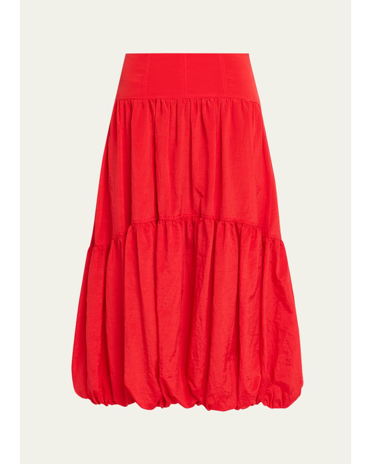 Blythe High-Waist Tiered Midi