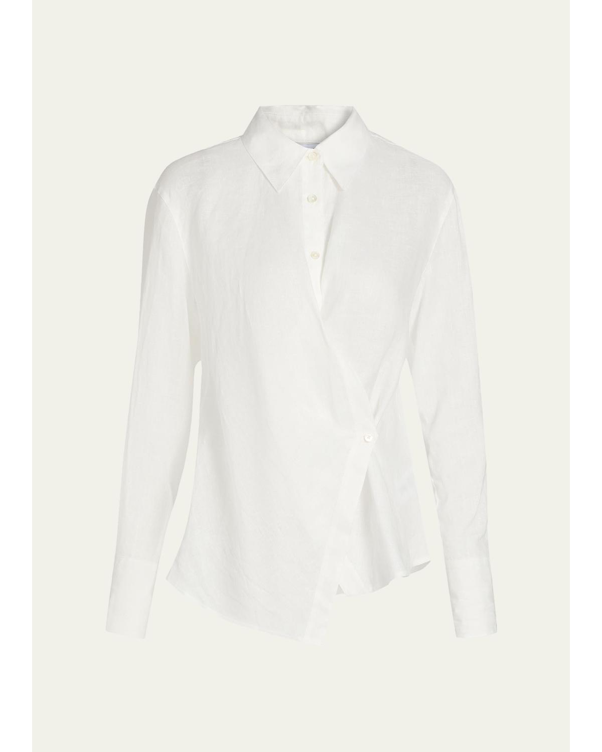 Perezzi Asymmetric Linen Shirt