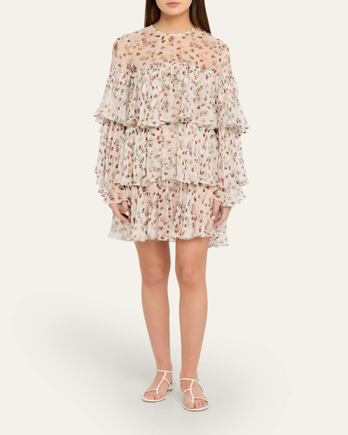 Vienna Wild Garden Tiered Mini Dress