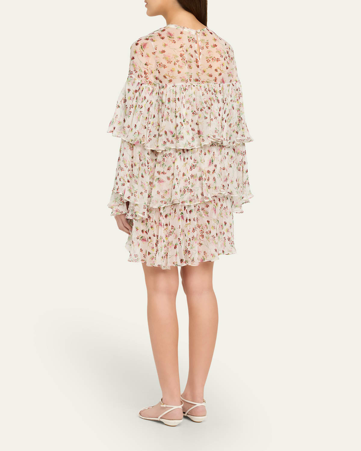 Vienna Wild Garden Tiered Mini Dress
