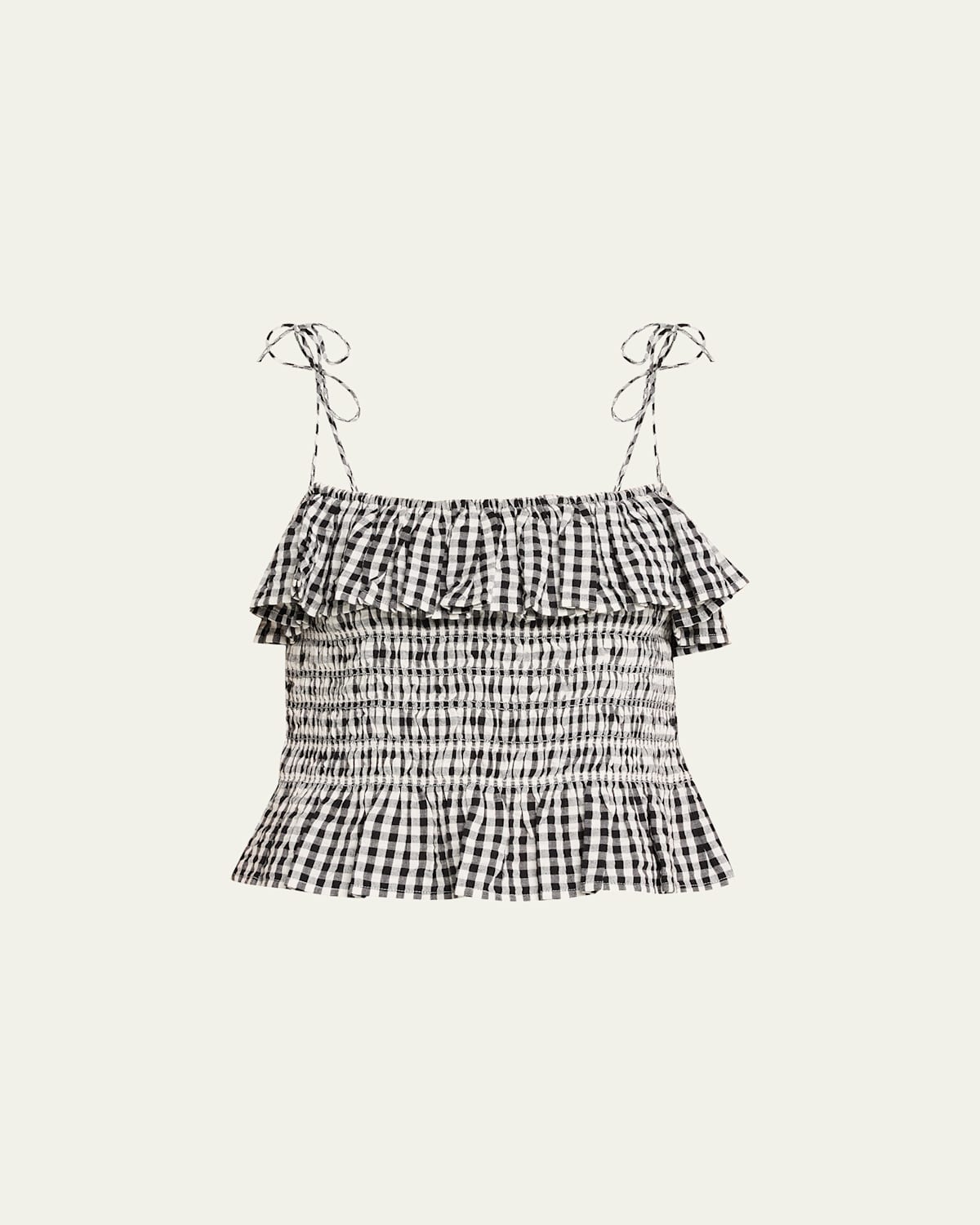 Clara Gingham Seersucker Top