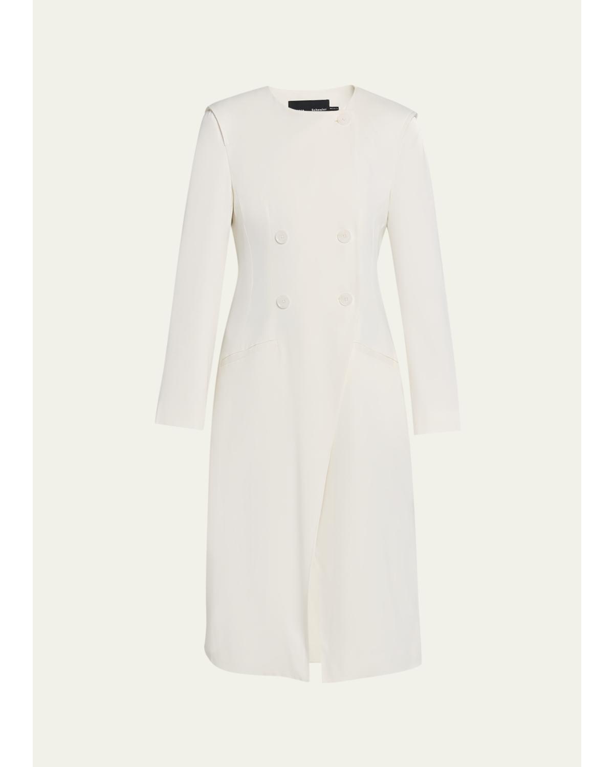 Anouk Satin Back Crepe Coat