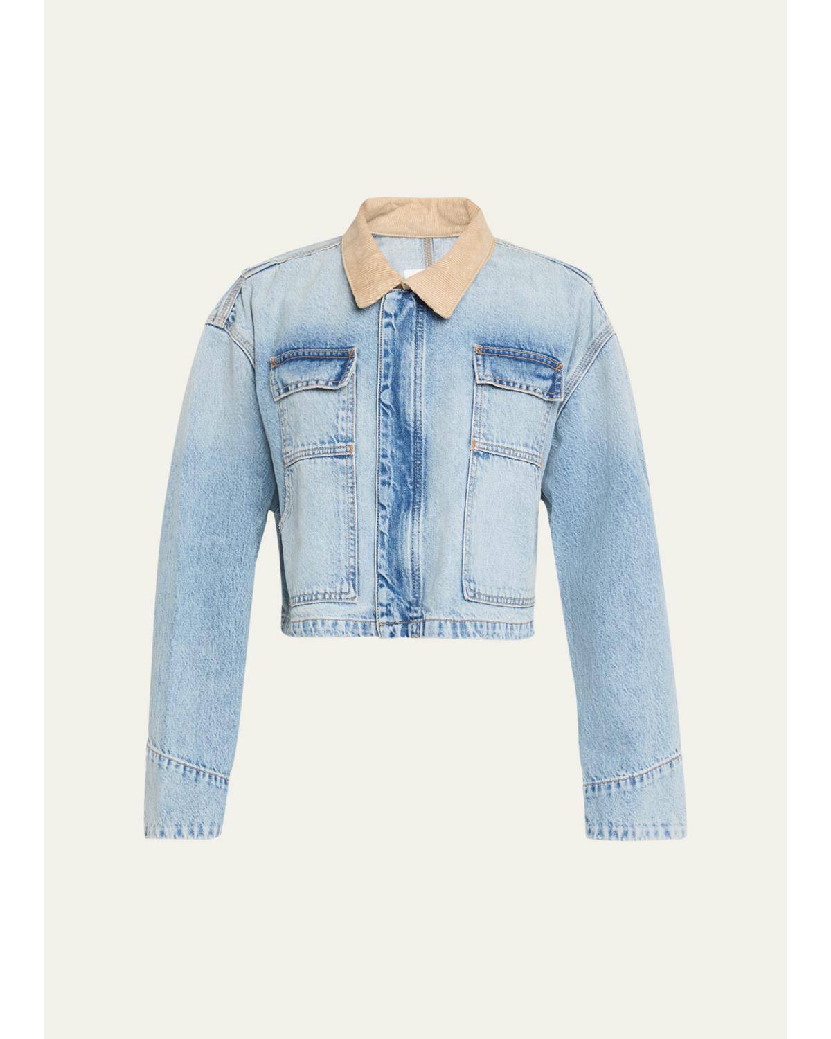 Conner Cropped Denim Work Jacket