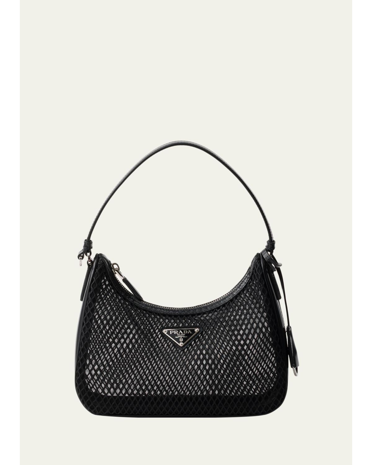 Re-Edition 2005 Leather-Trim Mesh Top-Handle Bag
