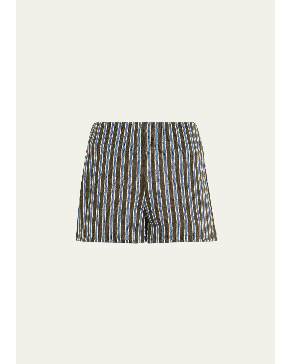 Vichi Striped Cotton Shorts