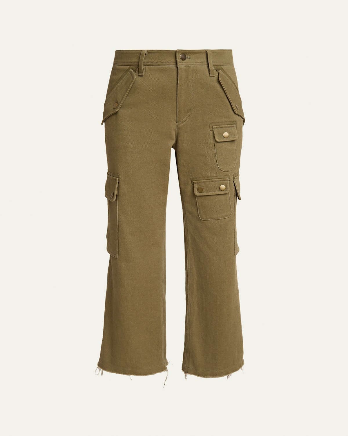 Isabel Marant Josine Kickflare Crop Cargo Pants In Brown