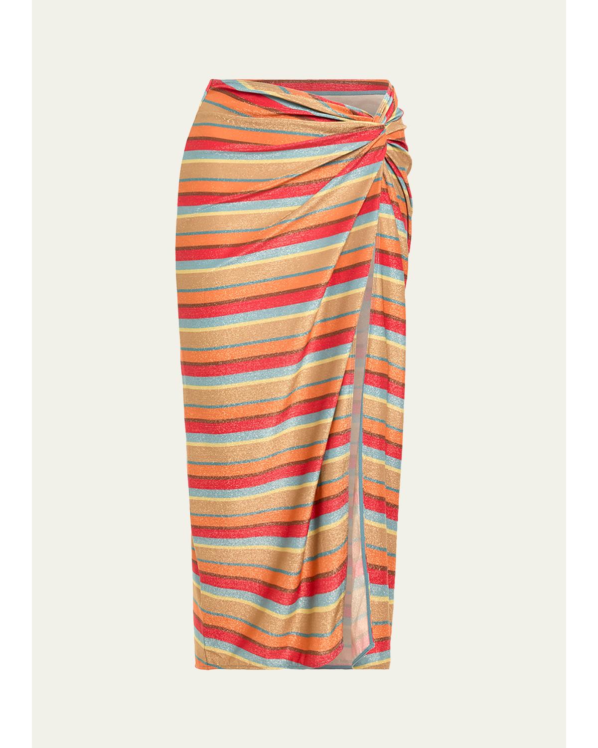 Xana Glitter Stripe Coverup Skirt