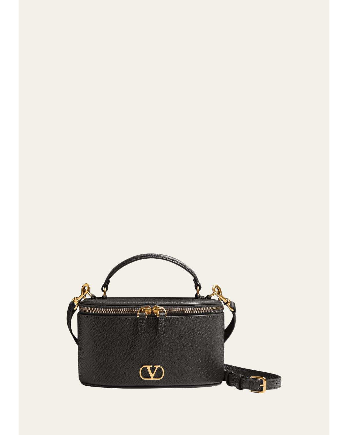 Mini Grain Leather Vanity Bag