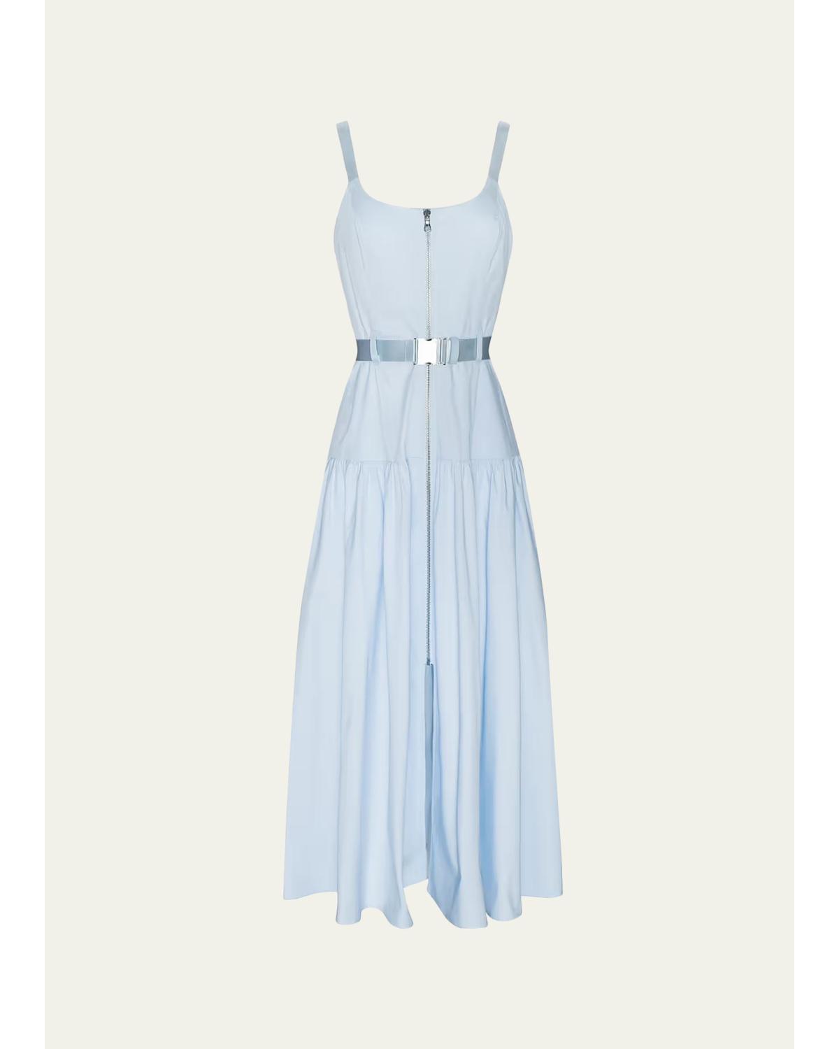 L'AGENCE Rima Maxi Dress In Pale Mist Blue