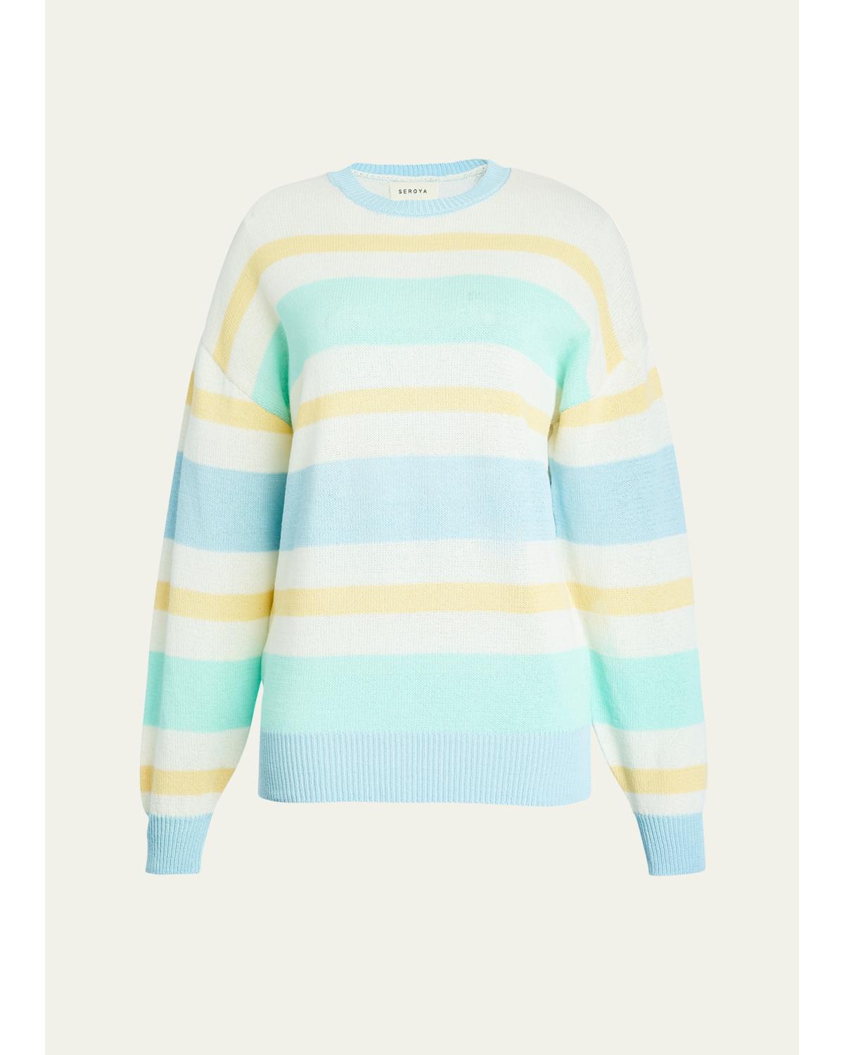 Cassian Striped Linen-Blend Sweater