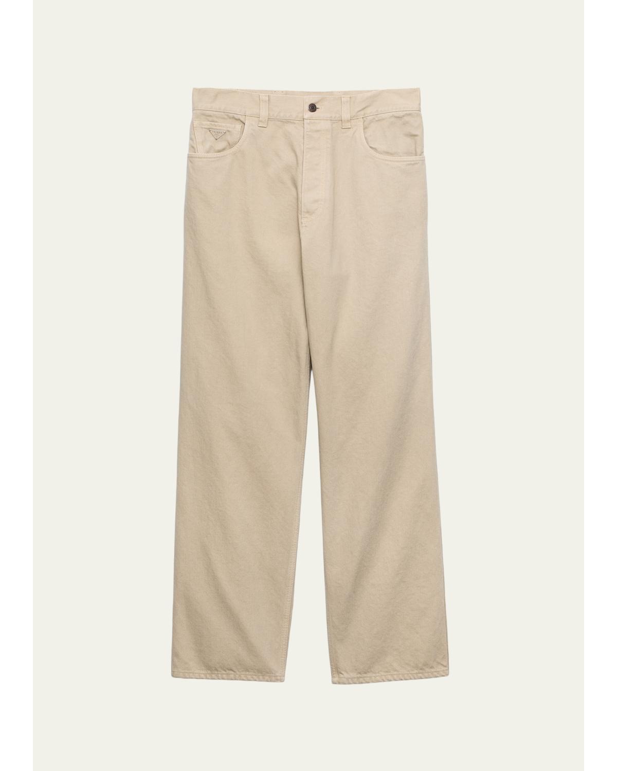 Men'S Wide Leg Denim Five-Pocket Pants
