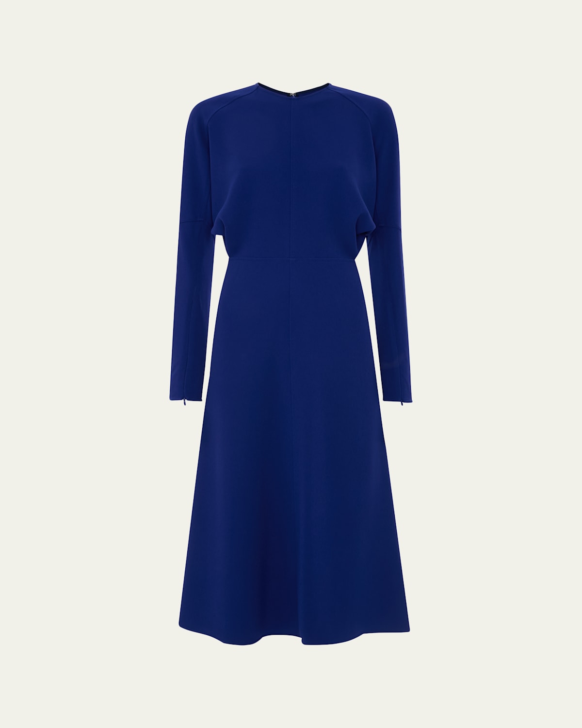 Victoria Beckham Dolman Long-Sleeve Cady Midi Dress