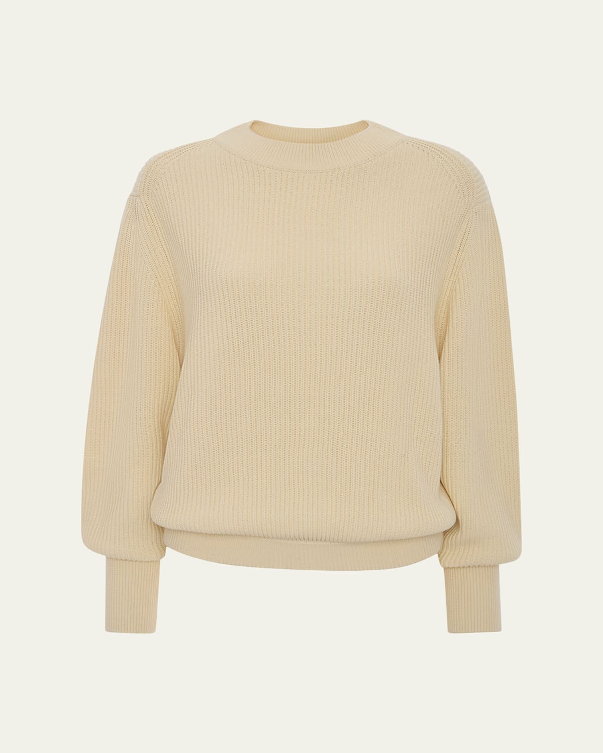 Victoria Beckham Relaxed Rib Knit Crewneck Sweater