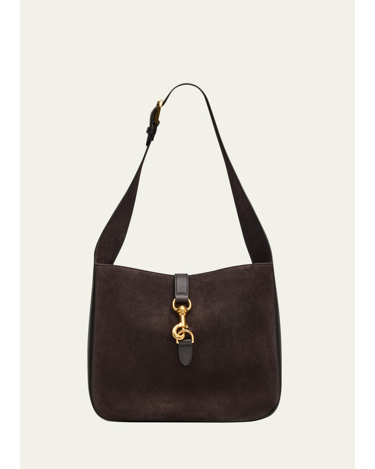 Anita Suede & Leather Shoulder Bag