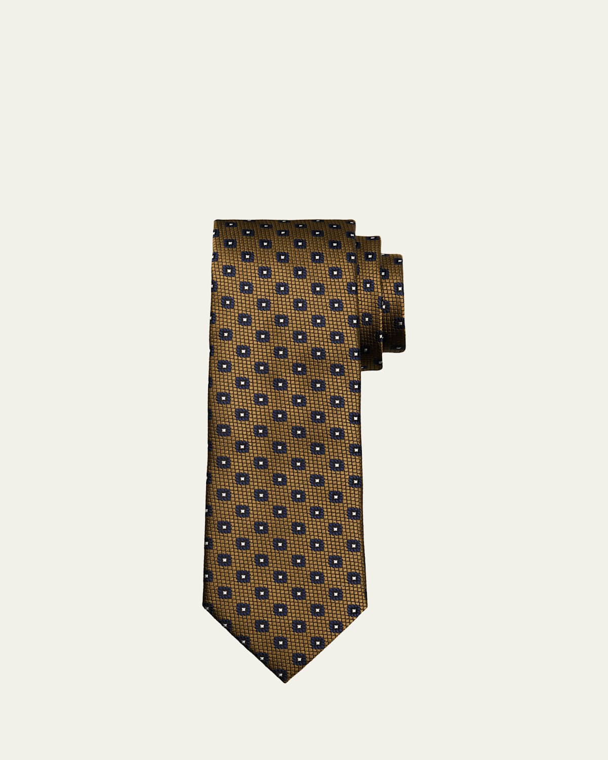 ZEGNA Men 's Woven Floral Silk Tie