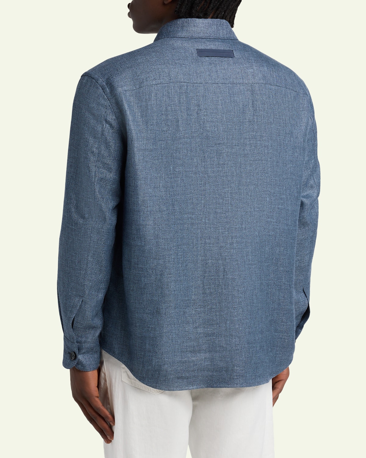 Men'S Cashmere Linen And Silk Overshirt