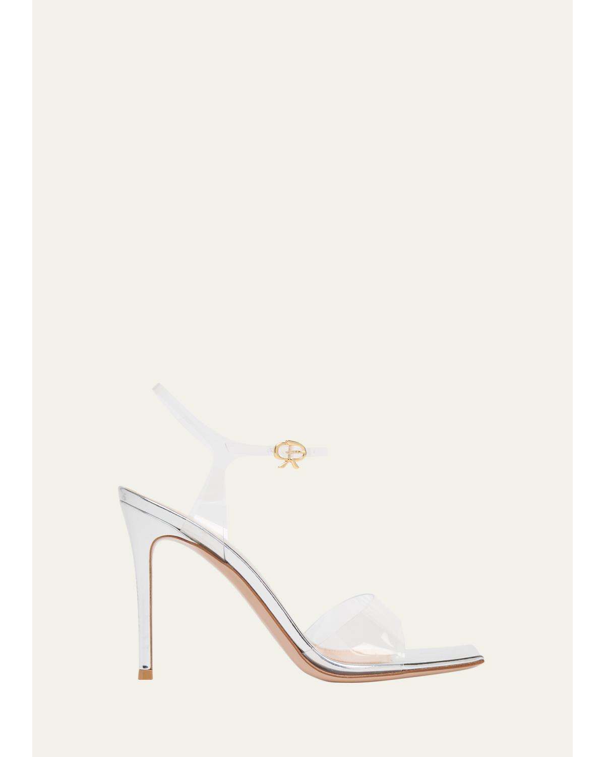 95Mm Clear Ankle-Strap Sandals