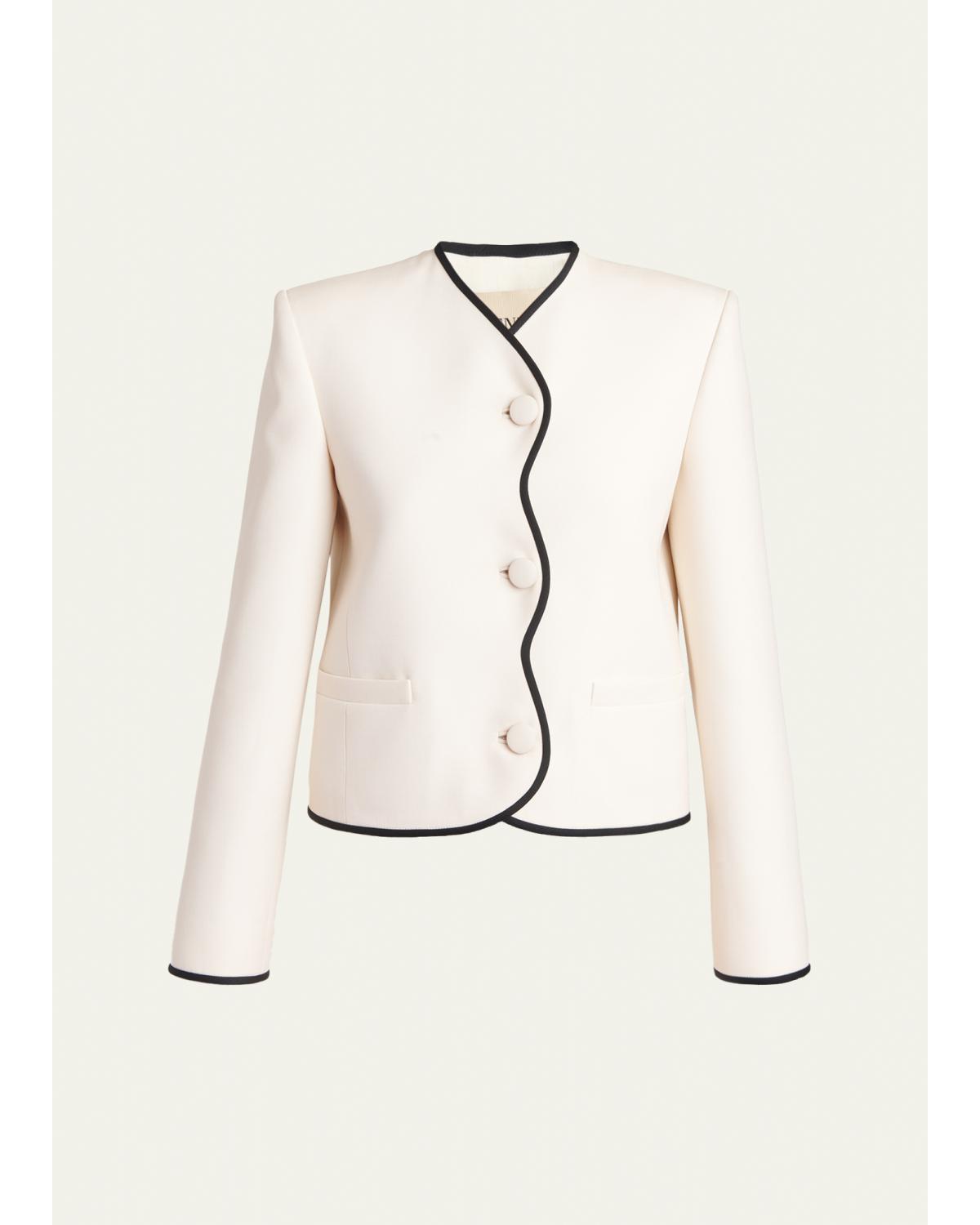 Virgin Wool Scallop Jacket
