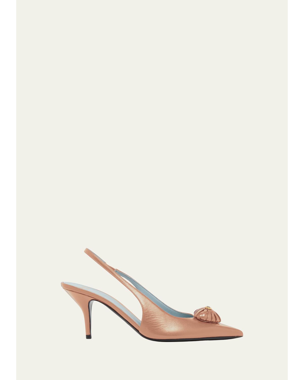 85Mm Coeur Vlogo Slingback
