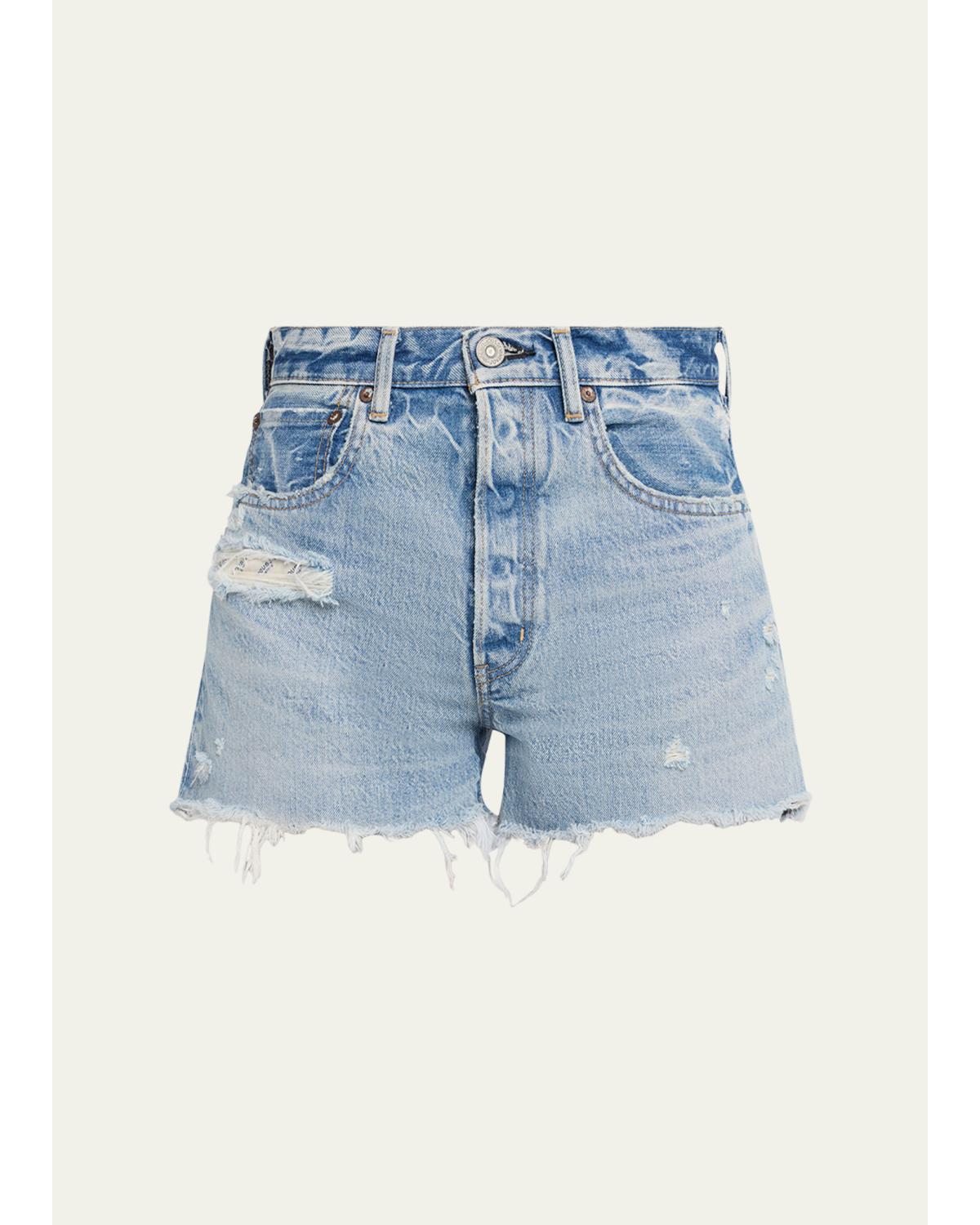 Ridgeme Distressed Denim Shorts