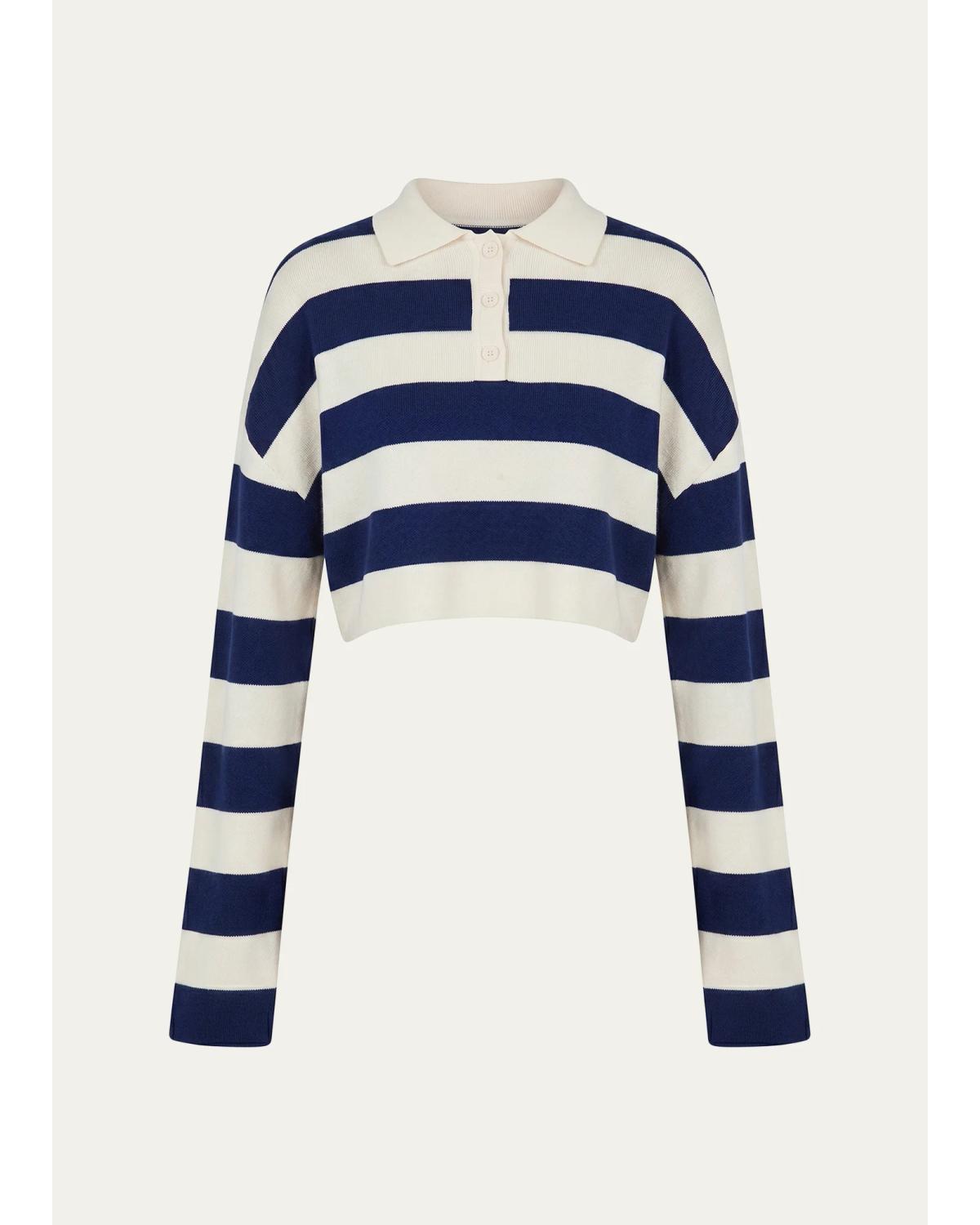 Ryla Striped Polo Sweater