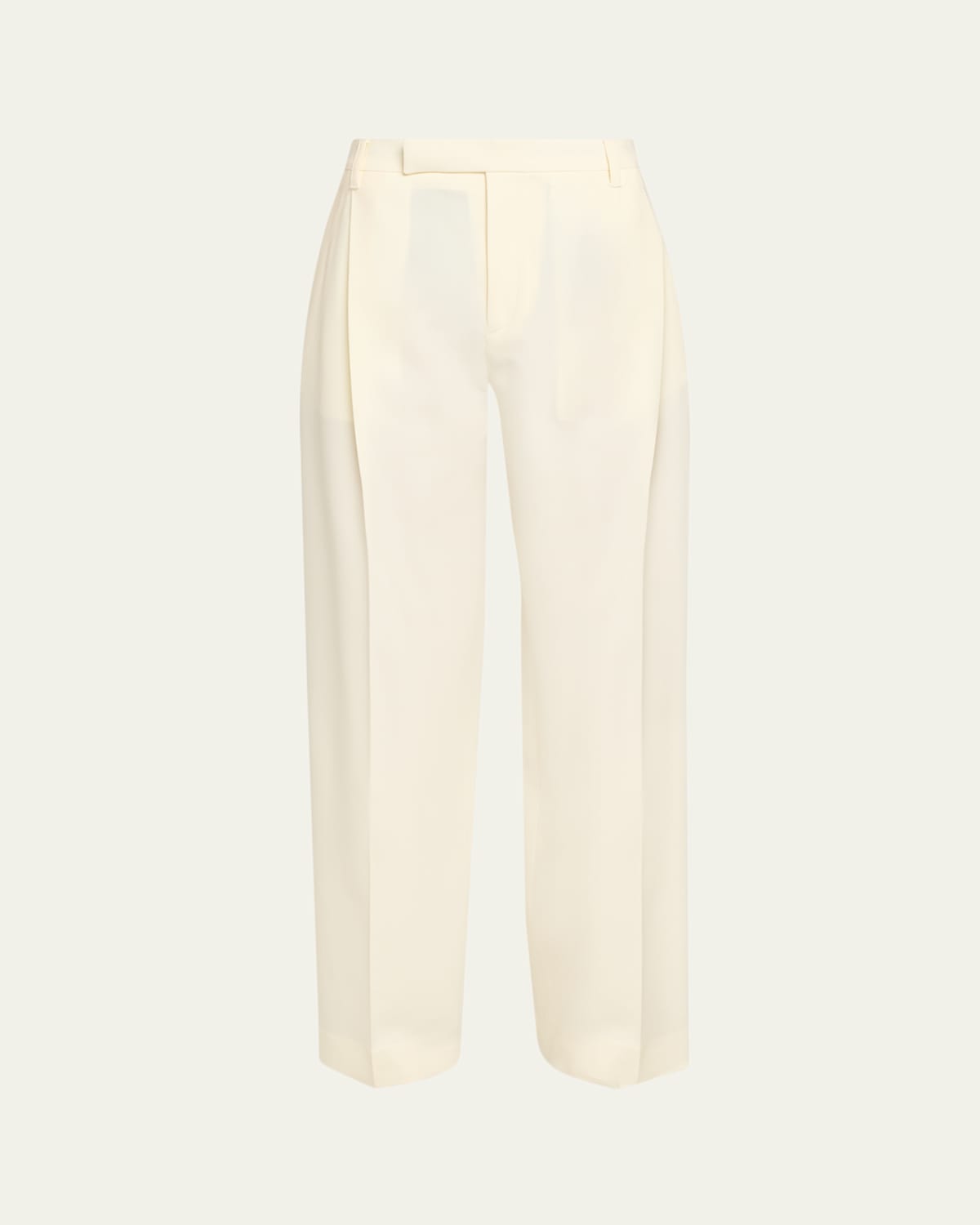 Maria Mcmanus Pleated Straight-leg Trousers In Neutral