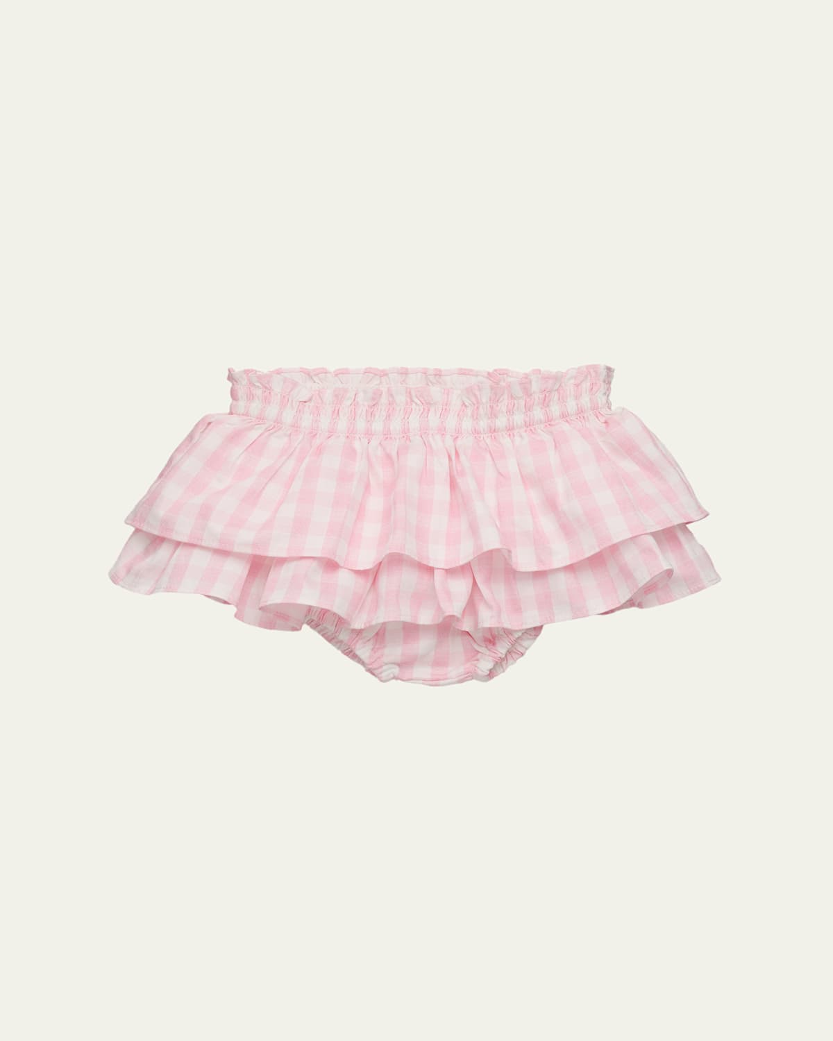 Girl's Elizaveta Gingham Baby Bloomers, Size 3M-24M
