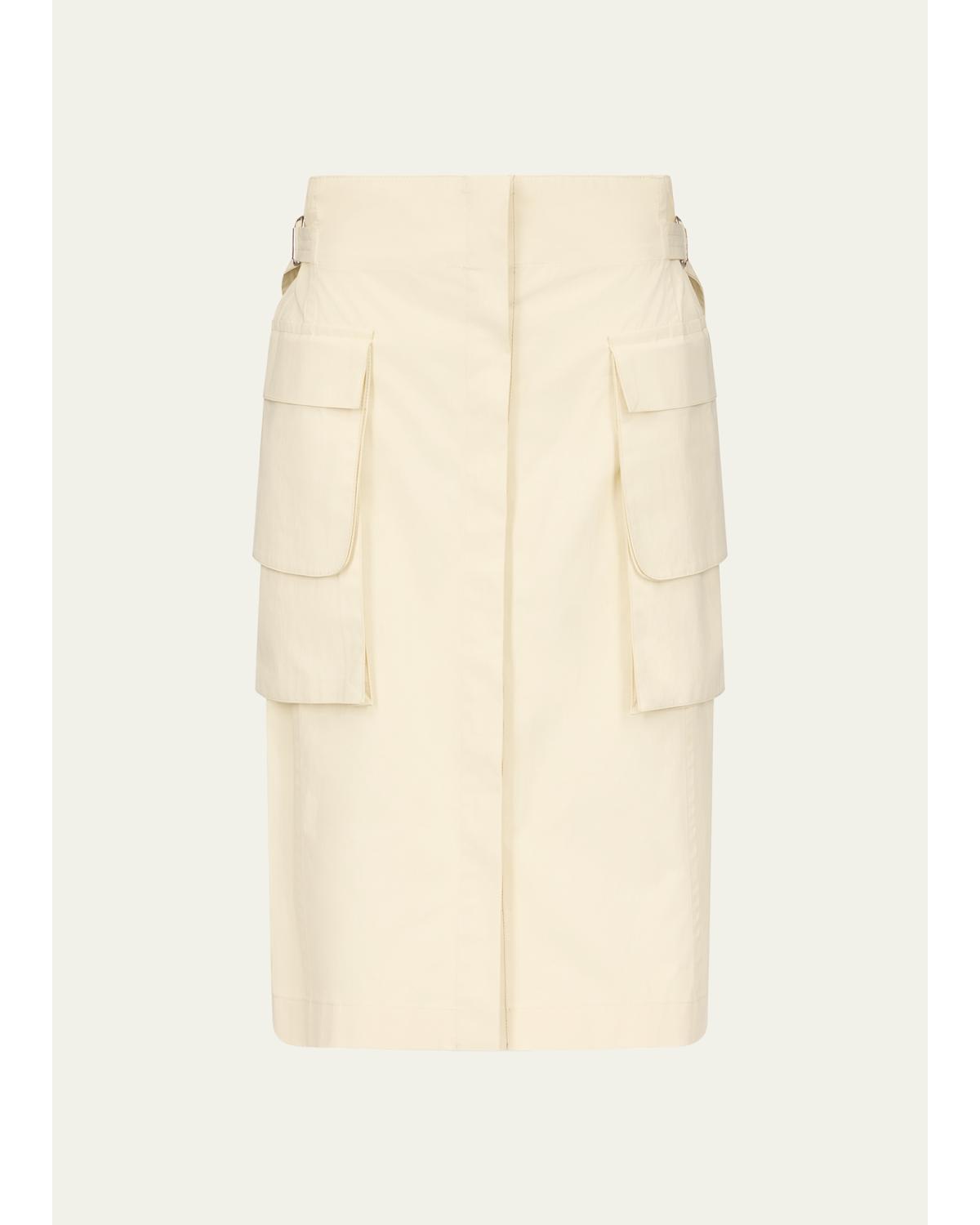 Glen Knee-Length Cargo Skirt