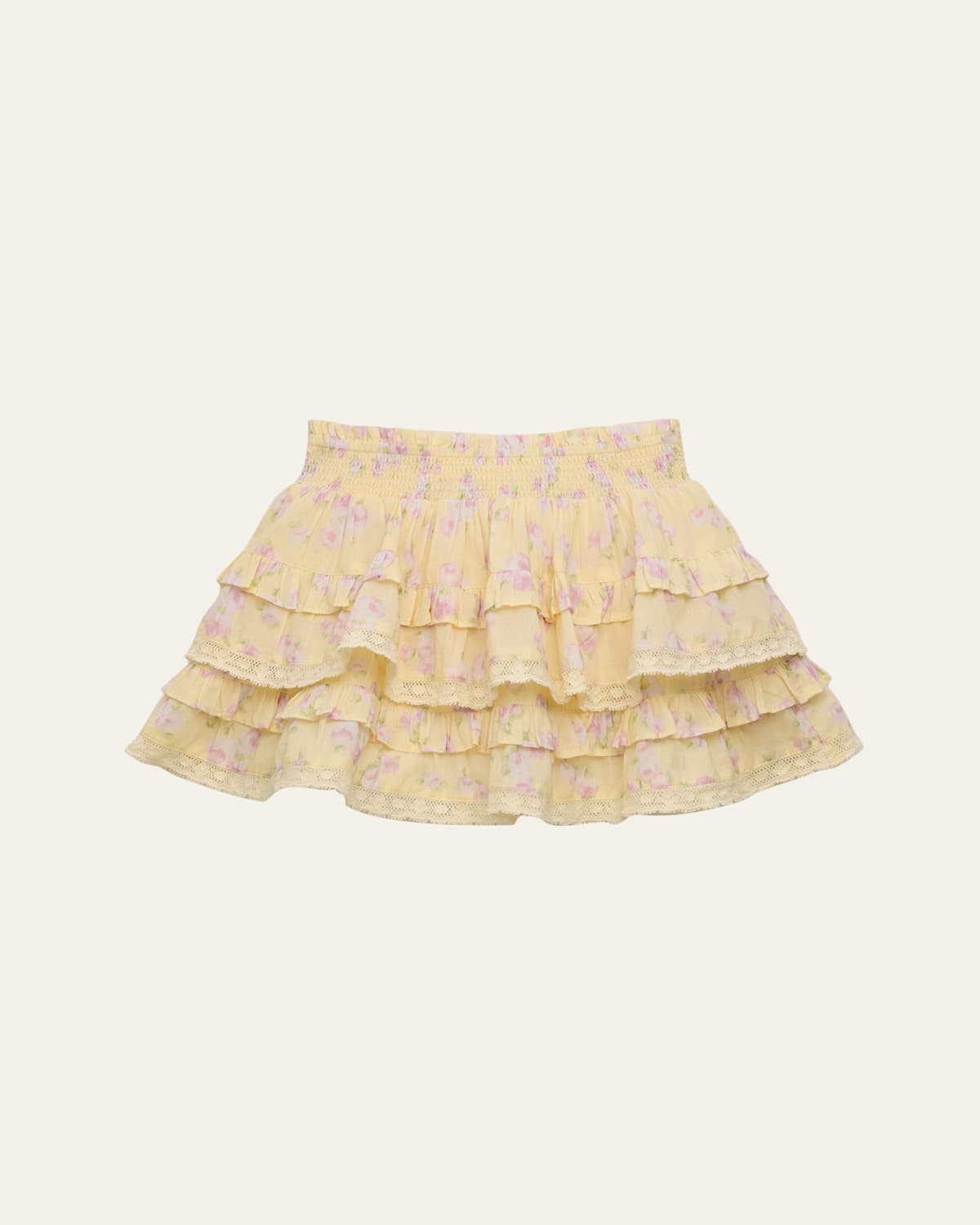 Girl's Billie Tiered Floral Mini Skirt, Size 2-5