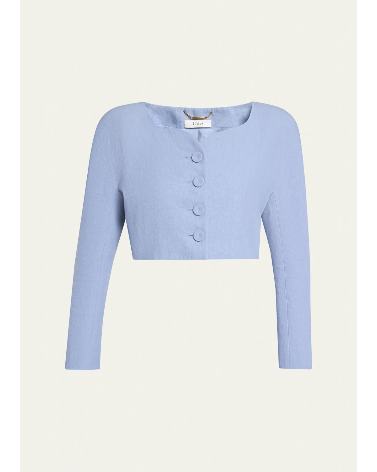 Linen Crop Jacket