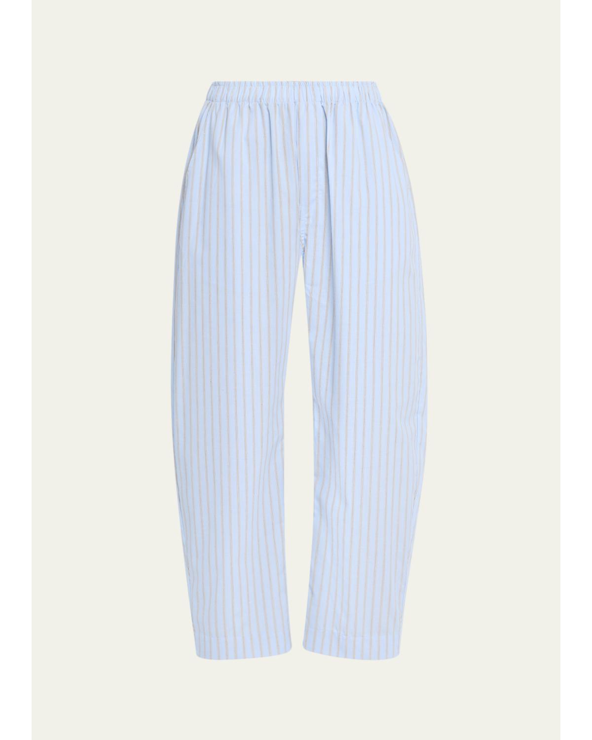 The Boxer Striped Barrel-Leg Ankle Pants