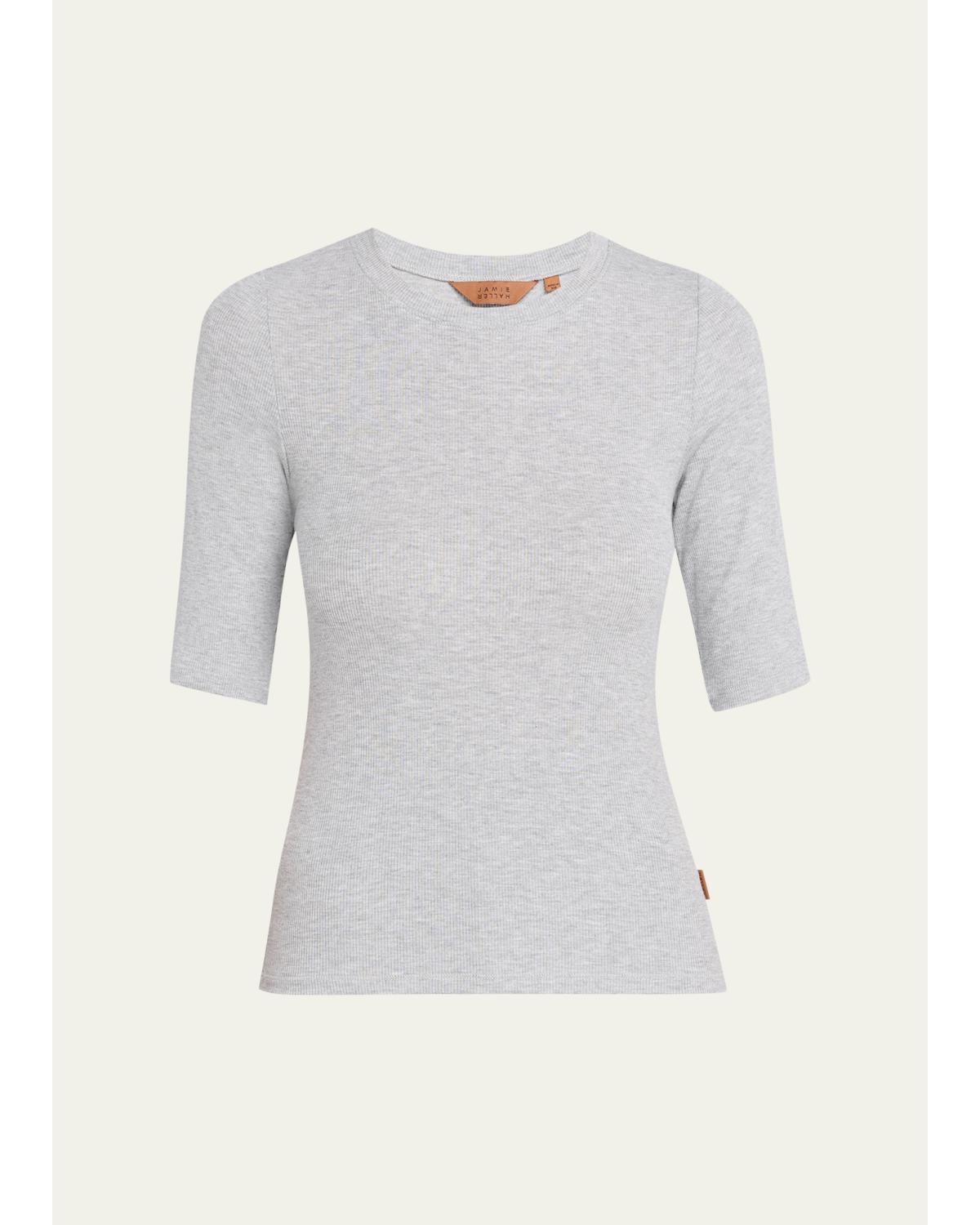 The Rib Elbow Crewneck T-Shirt