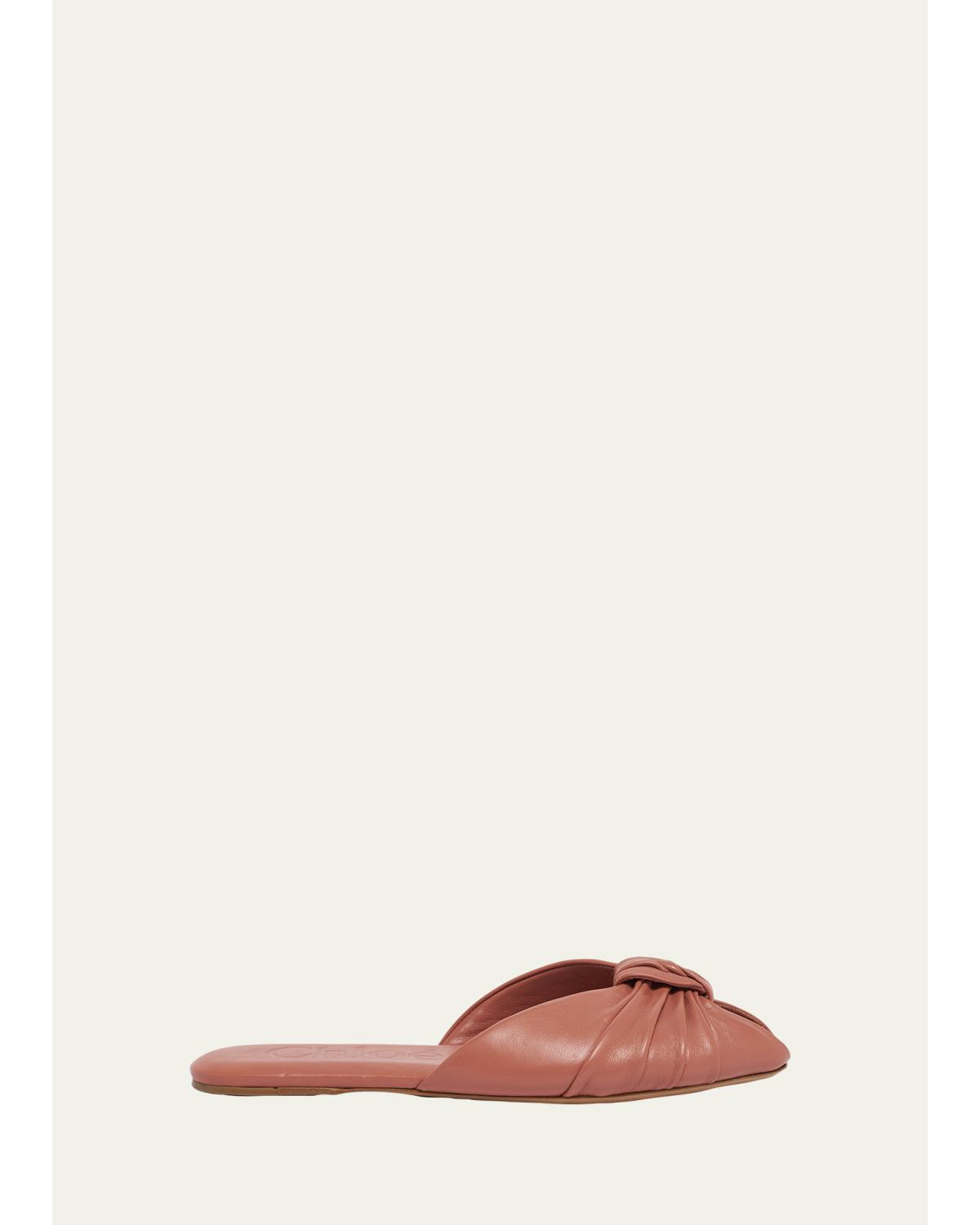 Leather Knotted Mules