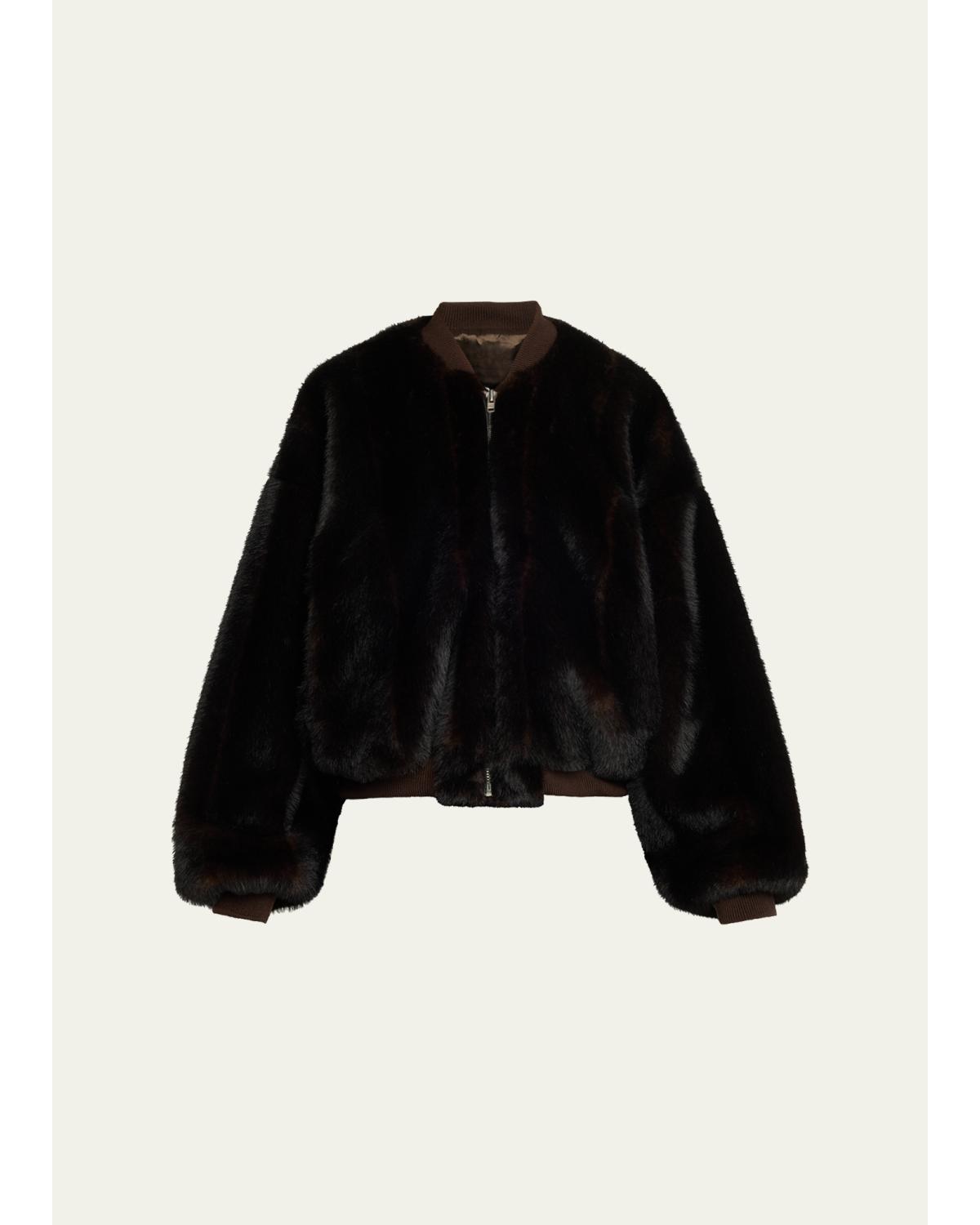 Faux Fur Bomber Jacket