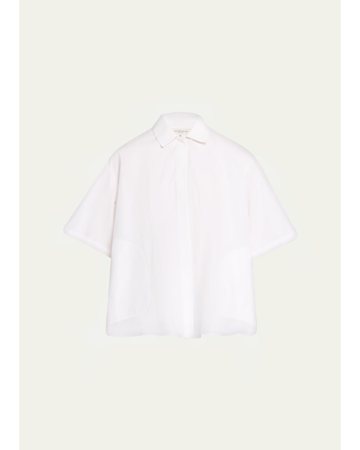 Pleated Cotton Shirt